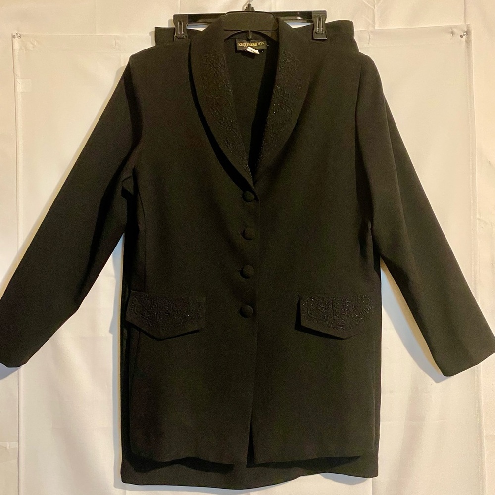 Requirements Women’s Black Suit And Skirt Size 14 With Sparkle Embellishments